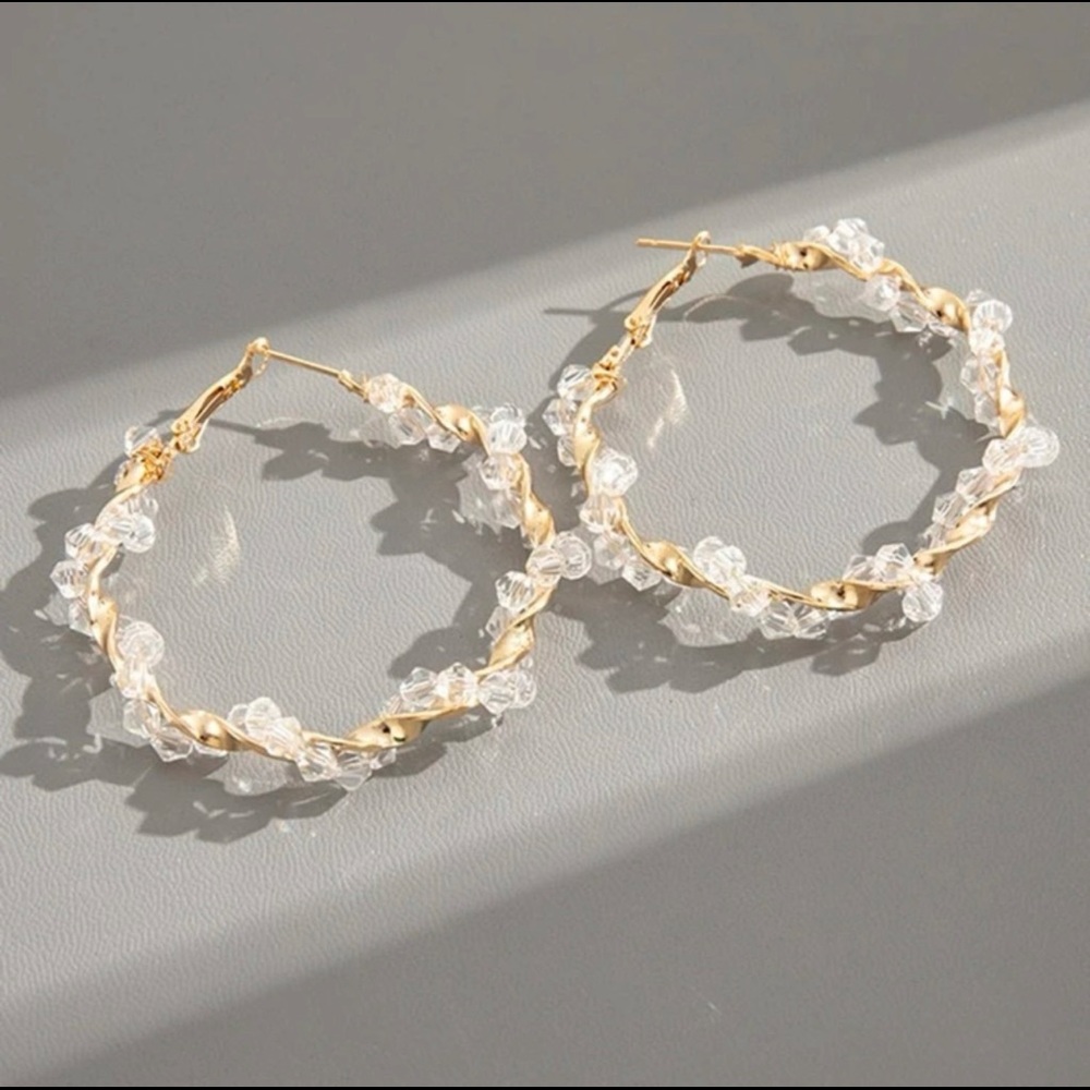 Gold Accent Hoops - Picture 4 of 7